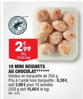 ALDI 10 MINI BEIGNETS AU CHOCOLAT****** offre