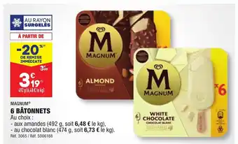ALDI 6 BÂTONNETS offre