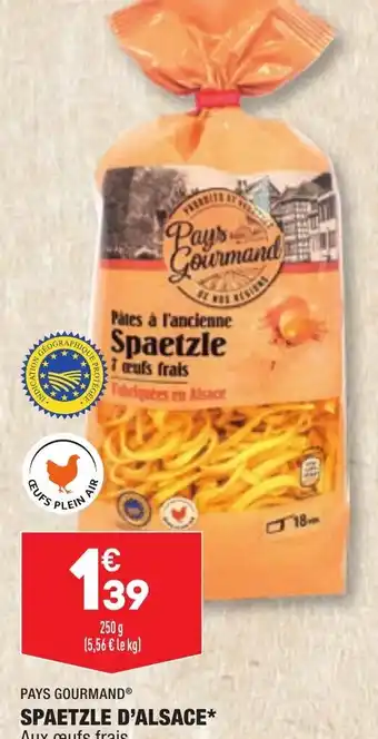 ALDI SPAETZLE D'ALSACE* Aux œufs frais. offre