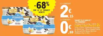 E.Leclerc YAOURT À LA VANILLE(¹) "LA FERMIÈRE" offre