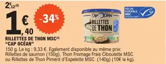 E.Leclerc RILLETTES DE THON MSC(³) "CAP OCÉAN" offre