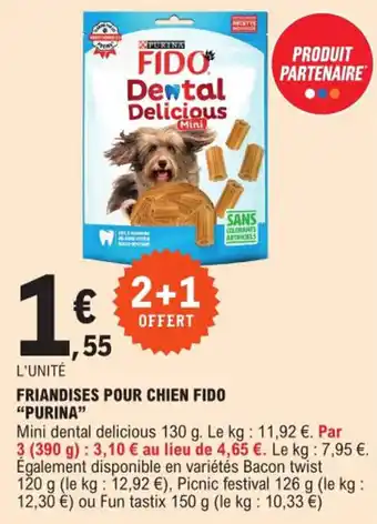 E.Leclerc FRIANDISES POUR CHIEN FIDO "PURINA" offre