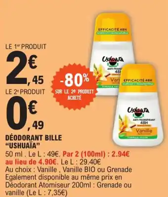 E.Leclerc DÉODORANT BILLE "USHUAÏA" offre