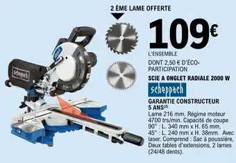 E.Leclerc SCIE A ONGLET RADIALE 2000 W offre