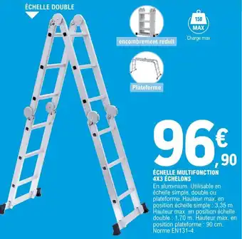 E.Leclerc ÉCHELLE MULTIFONCTION 4X3 ÉCHELONS offre