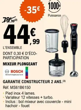 E.Leclerc MIXEUR PLONGEANT offre