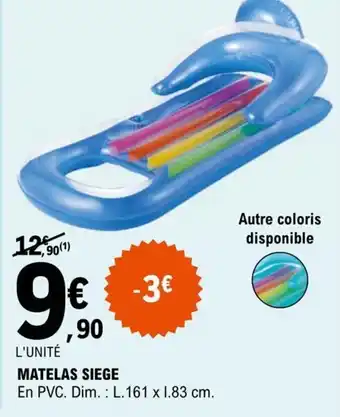 E.Leclerc MATELAS SIEGE offre