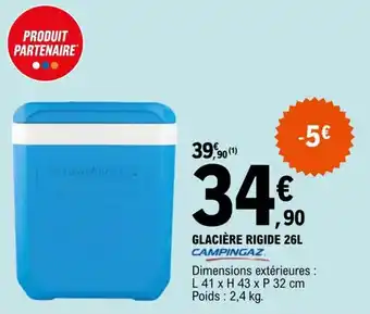 E.Leclerc GLACIÈRE RIGIDE 26L offre