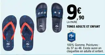 E.Leclerc TONGS ADULTE ET ENFANT offre