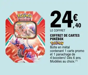 E.Leclerc COFFRET DE CARTES POKÉBOX offre