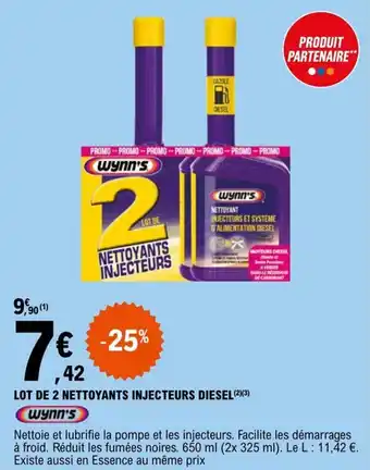 E.Leclerc LOT DE 2 NETTOYANTS INJECTEURS DIESEL (2)(3) offre
