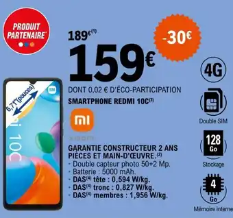 E.Leclerc SMARTPHONE REDMI 10C(³) offre