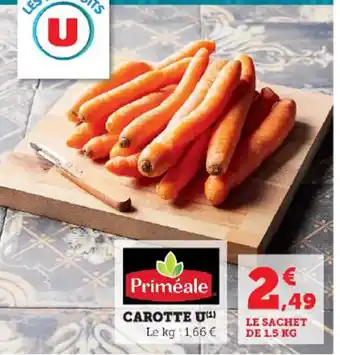 Super U CAROTTE U(¹) offre