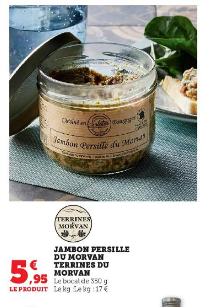 Promo JAMBON PERSILLE DU MORVAN TERRINES DU MORVAN chez Super U