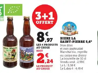Super U BIERE LA SAINT-PIERRE 5,6° offre