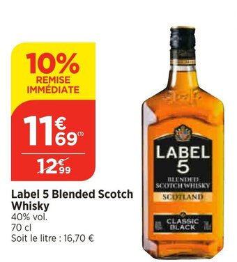 Bi1 Label 5 Blended Scotch Whisky offre