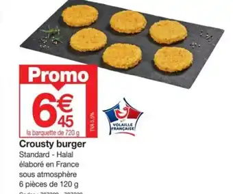 Promocash Crousty burger Standard - Halal offre
