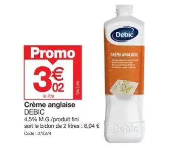 Promocash CRÈME ANGLAISE DEBIC offre