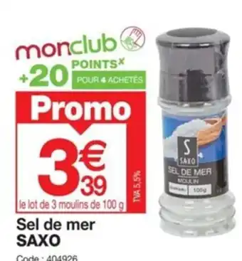 Promocash Sel de mer SAXO Code: 404926 offre