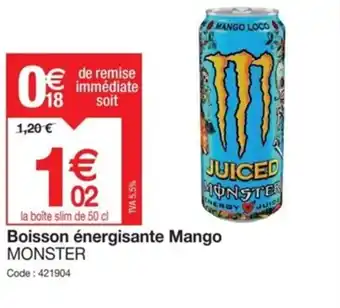 Promocash Boisson énergisante Mango MONSTER offre