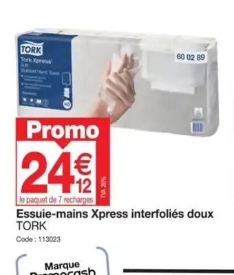 Promocash Essuie-mains Xpress interfoliés doux TORK offre