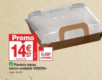 Promocash Paniers repas micro-ondable VISION+ offre