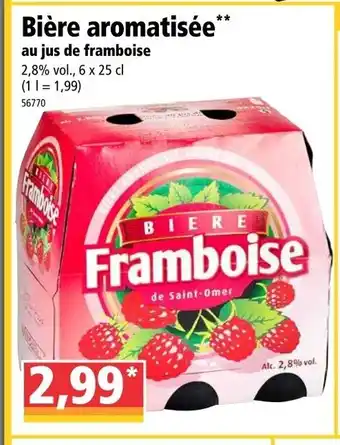 BiÚre aromatisée au jus de framboise