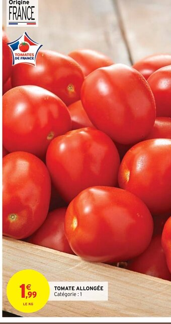 Intermarché TOMATE ALLONGÉE offre