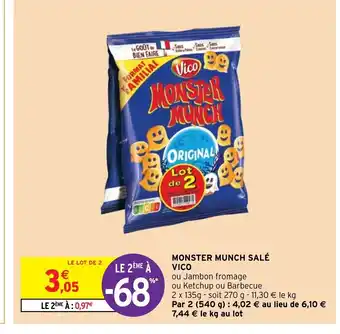 Intermarché MONSTER MUNCH SALÉ VICO offre