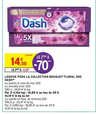 LESSIVE PODS LA COLLECTION BOUQUET FLORAL 30D DASH(b)