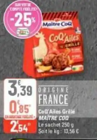 G20 CoQ'Ailes Grille MAITRE COO offre