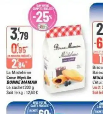 G20 La Madeleine Cœur Myrtille BONNE MAMAN offre