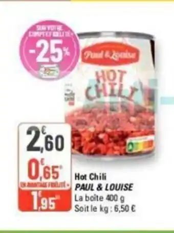 Hot Chili NAFITE PAUL & LOUISE