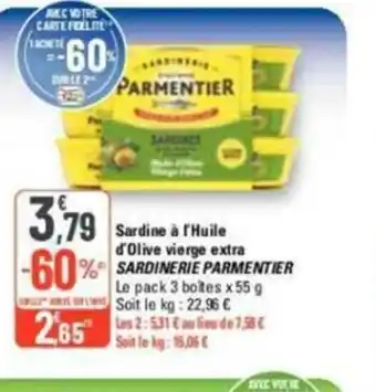 G20 Sardine à l'Huile d'Olive vierge extra offre