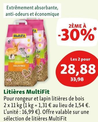 Maxi Zoo Multifit litières offre