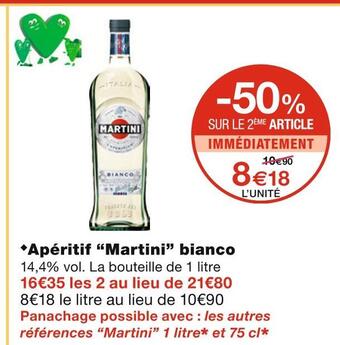 Monoprix Martini apéritif bianco offre
