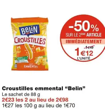 Monoprix Belin croustilles emmental offre