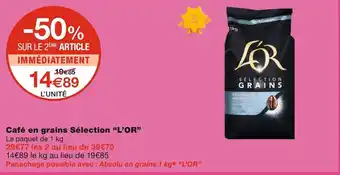 Monoprix L’or café en grains sélection offre
