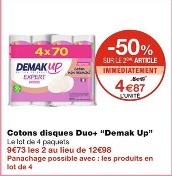 Monoprix Demak up cotons disques duo+ offre