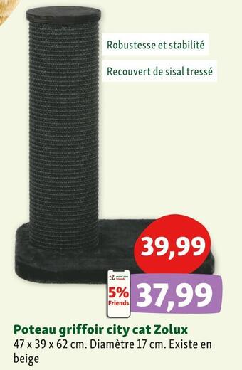 Maxi Zoo Zolux poteau griffoir city cat offre
