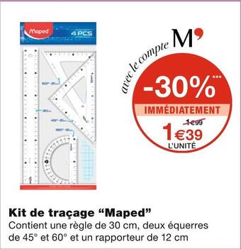 Monoprix Maped kit de traçage offre