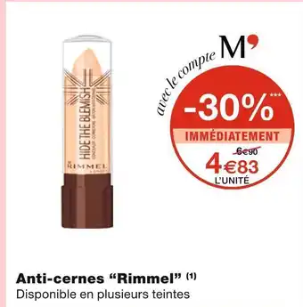 Monoprix Rimmel anti-cernes offre