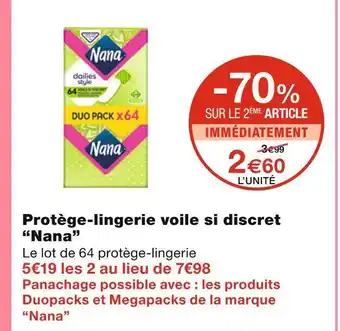 Nana protĂšge-lingerie voile si discret