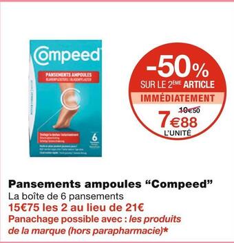 Monoprix Compeed pansements ampoules offre