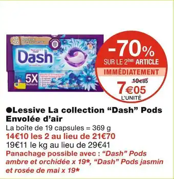Monoprix Dash lessive la collection pods envolée d’air offre