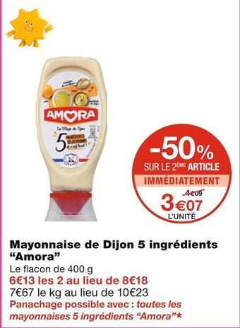Amora mayonnaise de dijon 5 ingrédients