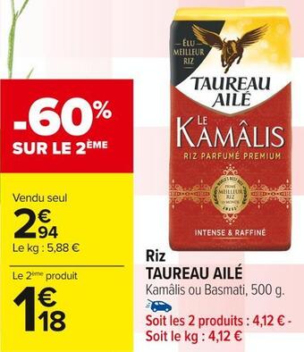 Carrefour Market Taureau ailé riz offre