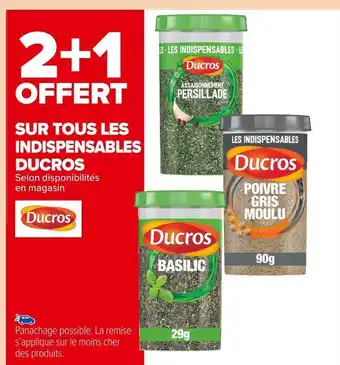 Carrefour Market Ducros 2+1 offert sur tous les indispensables ducros offre