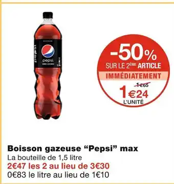 Pepsi boisson gazeuse max