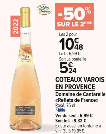 Carrefour Market Domaine de cantarelle / reflets de france coteaux varois en provence offre